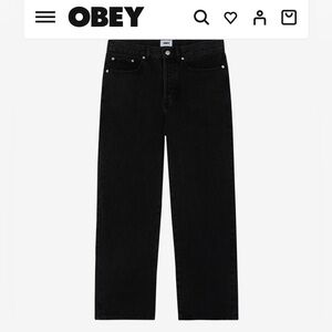 Obey Men's Dark Straight Jeans